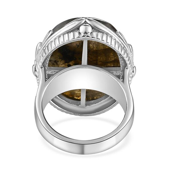 Labradorit Ring, Edelstahl (Gr&ouml;&szlig;e 16.00) ca. 25.28 ct image number 6