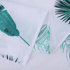 Duschvorhang mit 12 Haken und Ginko Blattmuster, 180x180 cm, Grün und Weiß image number 3