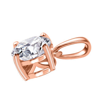 J Francis gefertigt mit SWAROVSKI- Zirkonia Anh&auml;nger, 925 Silber 750 ros&eacute;vergoldet