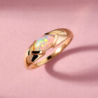 Natürlicher Äthiopischer Opal Ring 925 Silber vergoldet  ca. 0,49 ct image number 1