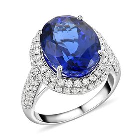 RHAPSODY AAAA Tansanit und VS Diamant Ring in 950 Platin - 10,75 ct.