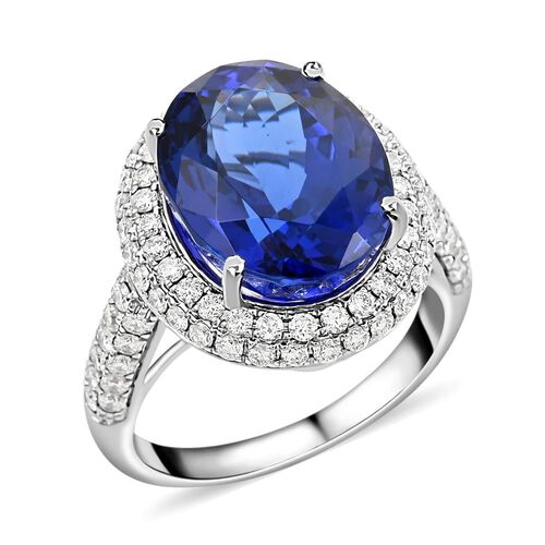 RHAPSODY AAAA Tansanit und VS Diamant Ring in 950 Platin - 10,75 ct. image number 0