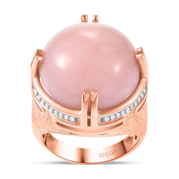 GP Royal Art D&eacute;co Collection- AA Peruanischer rosa Opal, Kanchanaburi blauer Saphir und Zirkon-Ring - 19,15 ct. image number 6