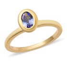 Tansanit Solitär Ring 925 Silber vergoldet  ca. 0,45 ct image number 3