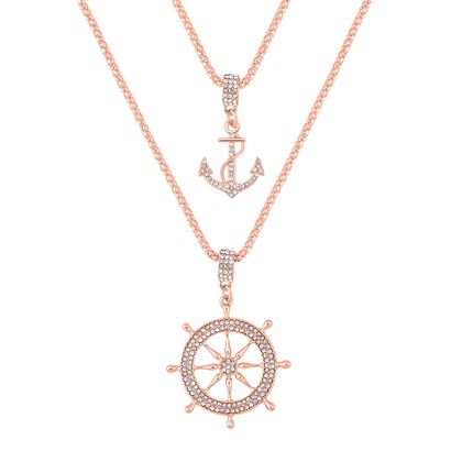 2er Set - Wei&szlig;e Kristall Halskette, ca. 50 cm