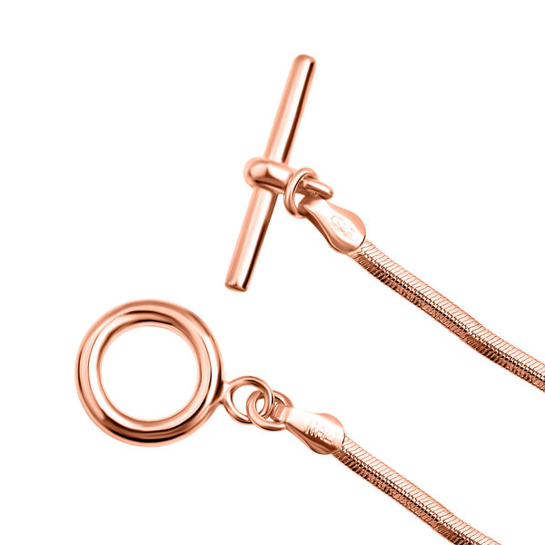 Ovale Magie-Kette aus ros&eacute;vergoldetem Silber 45cm image number 5