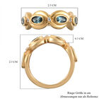 London Blau Topas und Zirkon Ring 925 Silber vergoldet  ca. 1,20 ct image number 6