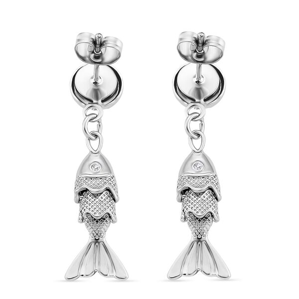 Weißer Zirkonia Schmuckset ca. 50 cm + 5 cm Extender, Nickelfreies Messing image number 6