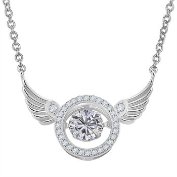 RADIANTA GRA zertifiziert Moissanit (D-VVS) Halskette ca. 45 cm 925 Silber rhodiniert ca. 1.09 ct