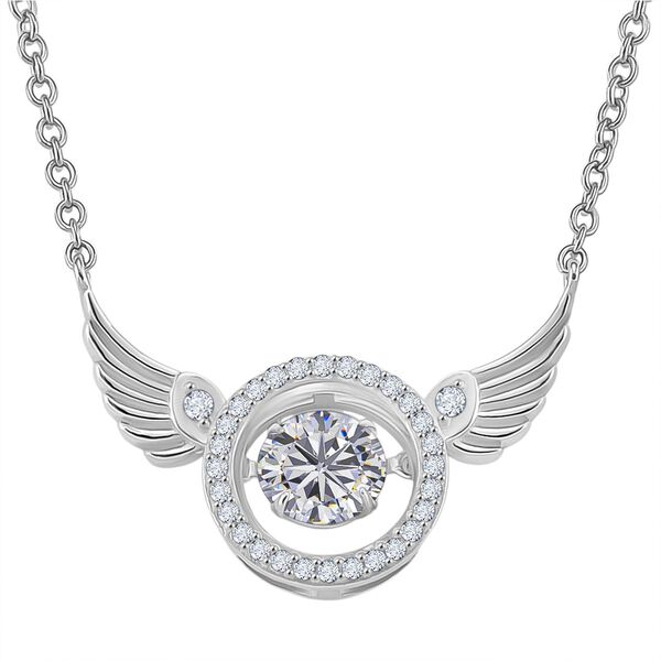 RADIANTA GRA zertifiziert Moissanit (D-VVS) Halskette ca. 45 cm 925 Silber rhodiniert ca. 1.09 ct