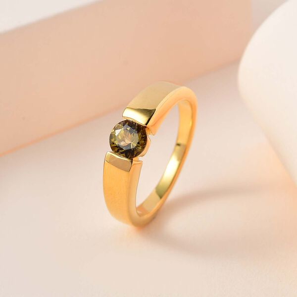 AA natürlicher, goldener Tansanit-Ring - 0,57 ct. image number 2