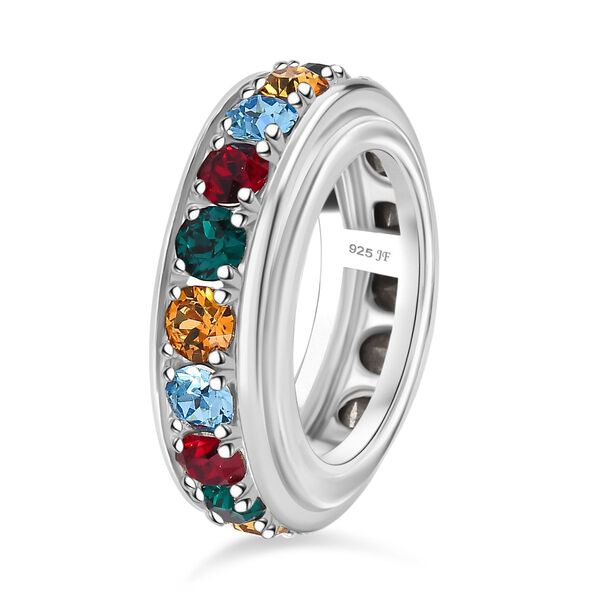 J Francis gefertigt mit SWAROVSKI- Mehrfarbiger Swarovski Kristall Spinning-Ring image number 5
