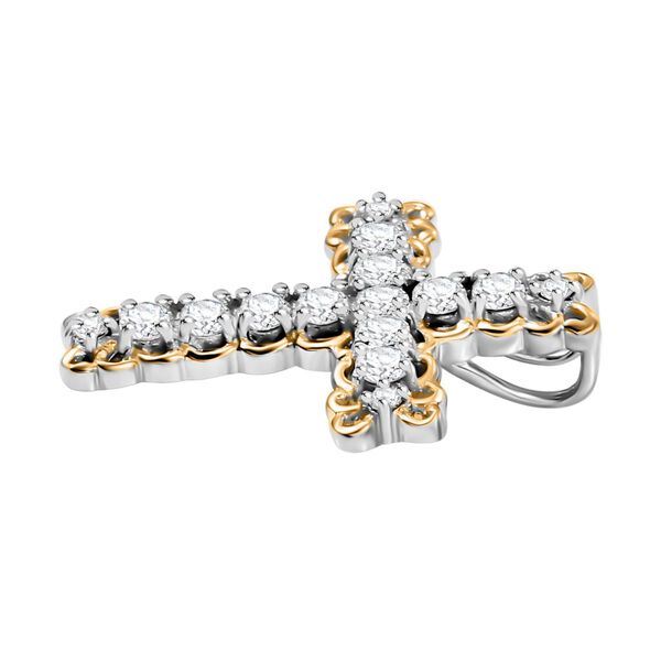 J Francis gefertigt mit SWAROVSKI- Zweifarbiger Swarovski Zirkonia Anhänger image number 4