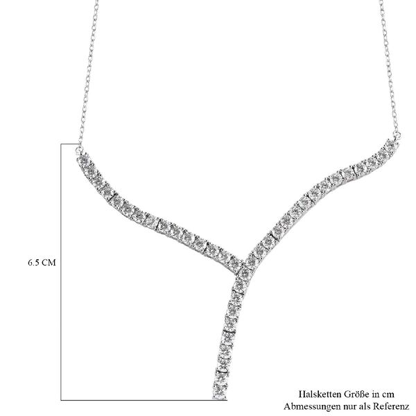 LUSTRO STELLA Hergestellt mit ZIRKONIA Halskette ca. 45 cm lange 925 Silber Platin-&Uuml;berzug 9,94 ct image number 7