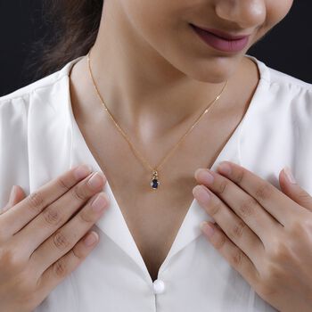 Kaschmir Kyanit Anh&auml;nger mit Kette - 1 ct.