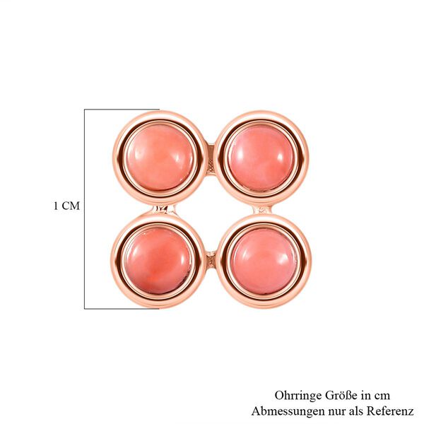 Oregon Pfirsich Opal-Ohrstecker, 925 Silber ros&eacute;vergoldet, 0,63 ct image number 5