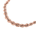 Vintage italienische Kordel-Halskette in rosévergoldetem Silber image number 1