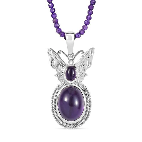 AAA Afrikanischer Amethyst Schmuckset 925 Silber rhodiniert ca. 42,50 ct. image number 0