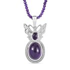 AAA Afrikanischer Amethyst Schmuckset 925 Silber rhodiniert ca. 42.50 ct