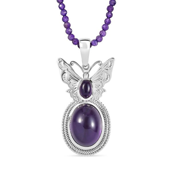 AAA Afrikanischer Amethyst Anhänger mit 50cm Kette - 42,50 ct. image number 0
