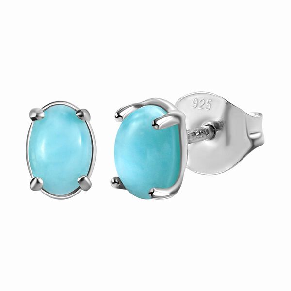 Larimar-Ohrringe, 925 Silber ca. 1,10 ct image number 4