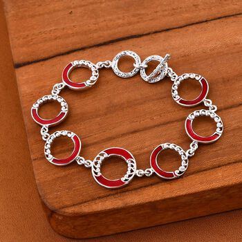 Koralle Armband ca. 19 cm 925 Silber ca. 8.00 ct