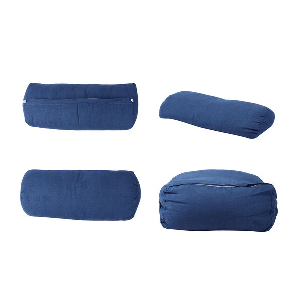 Ergonomisches Kissen aus Samt, Dunkelblau image number 4