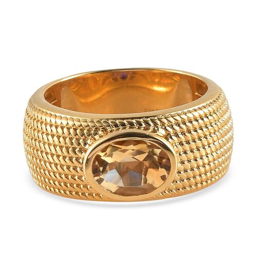 Citrin Solitär Ring in Goldton, 1,03 ct. image number 0