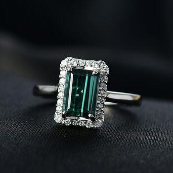 RHASODY AAAA Pirineu Lagoon Turmalin und Diamant Ring in 950 Platin - 2,51 ct.