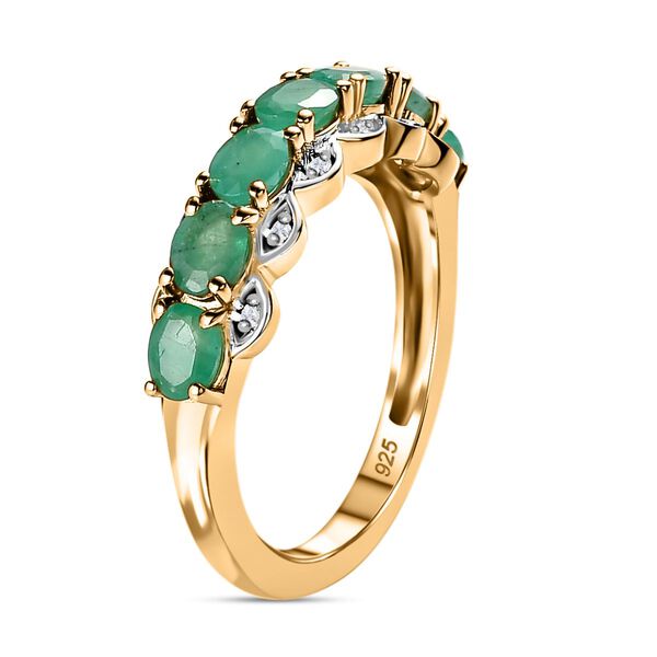 Kagem sambischer Smaragd und Zirkon-Ring - 1,16 ct. image number 5