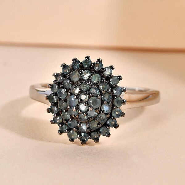 Alexandrit Cluster Ring in Silber image number 2