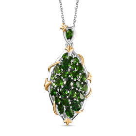 Natürlicher Chromdiopsid-Anhänger mit 50cm Kette - 4,31 ct.