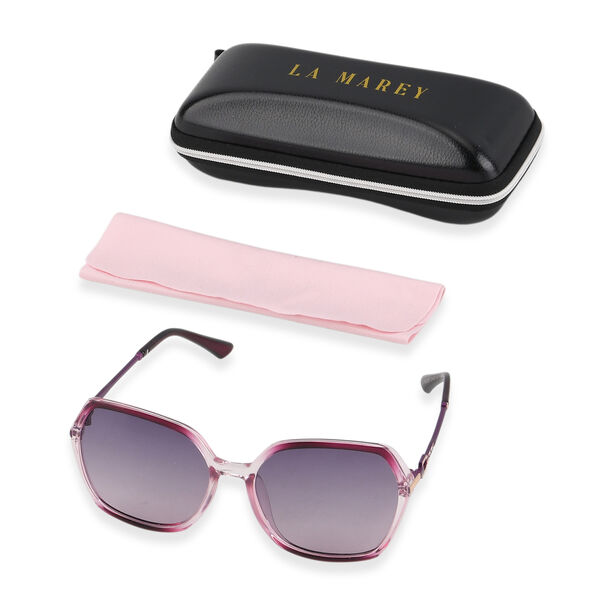 LA MAREY Sonnenbrille UV400 mit polarisierten Gl&auml;sern leichter Rahmen 14,5 x 15 cm Lila image number 8