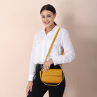 SENCILLEZ - 100% echte Leder Umhängetasche für Damen, Schlangenhaut Muster, Größe 22x6x14 cm, Gelb   image number 1