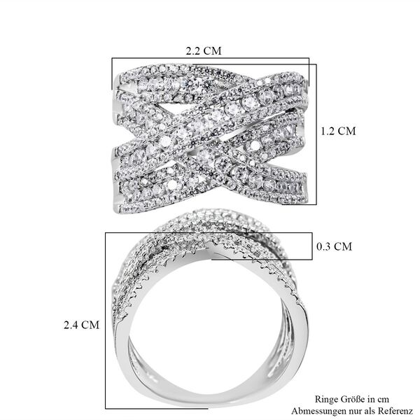 LUSTRO STELLA wei&szlig;er Zirkonia-Ring - 3,41 ct. image number 4