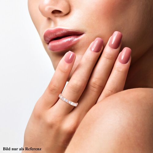 LUSTRO STELLA - Weißer Zirkonia-Ring, 925 Silber vergoldet - 0,60 ct. image number 1