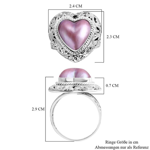 D'Joy Royal Bali - Rosa Mabe Perle Herz Ring image number 5