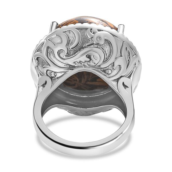 Nat&uuml;rlicher Skript Stein-Ring - 20,55 ct. image number 6