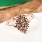 Champagner Diamant Ring 925 Silber Roségold Vermeil image number 1