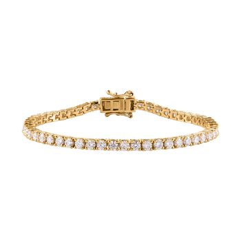 EF Moissanit Armband ca. 19 cm 925 Silber Gelbgold Vermeil ca. 5,78 ct.