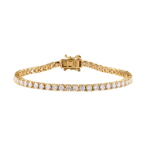 EF Moissanit Armband ca. 19 cm 925 Silber Gelbgold Vermeil ca. 5,78 ct. image number 0