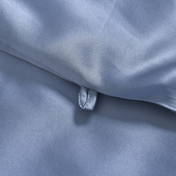 Serenity Night - 100% Maulbeerseide Sommerseidendecke mit Seidenf&uuml;llung Daunenkissen und Seidenkissenbezug Blau image number 20