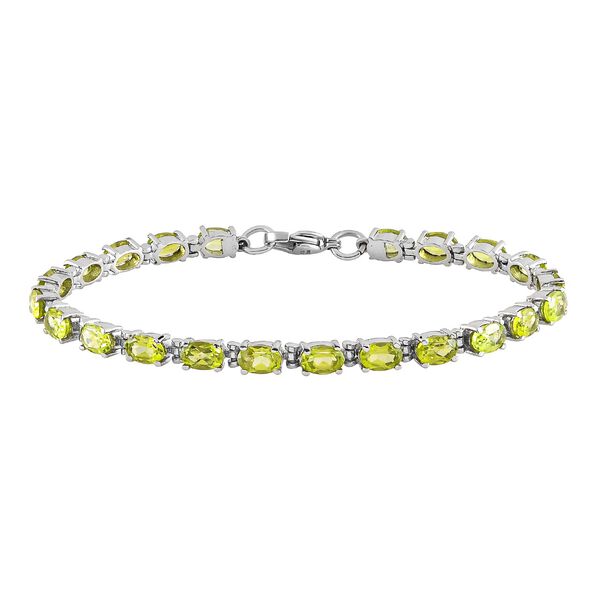 Nat&uuml;rliches Peridot-Armband in Silberton, 10,36 ct
