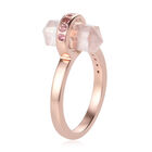 Rosenquarz und rosa Turmalin-Ring, 925 Silber rosévergoldet  ca. 3,40 ct image number 4