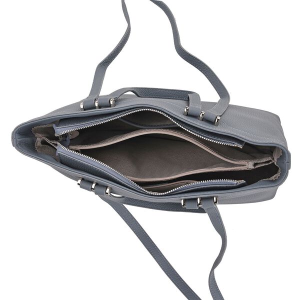 Leder-Shopper mit Doppelhenkel, 30x12x23 cm, Marineblau image number 7