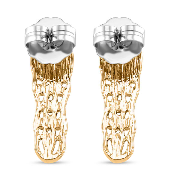 J Francis gefertigt mit SWAROVSKI- Abalone Muschel und wei&szlig;e Kristall Ohrringe in Goldton image number 5