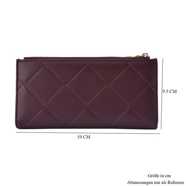 Brieftasche aus Kunstleder mit RFID Schutz, 19x19,5 cm, Burgunder image number 5