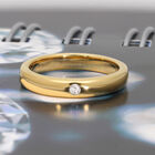 Solitär Bandring in Silber mit Gelbgold Vermeil image number 1