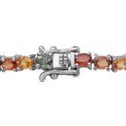Mehrfarbiges Saphir-Armband, 19 cm, 925 Silber platiniert, 9,24 ct. image number 1