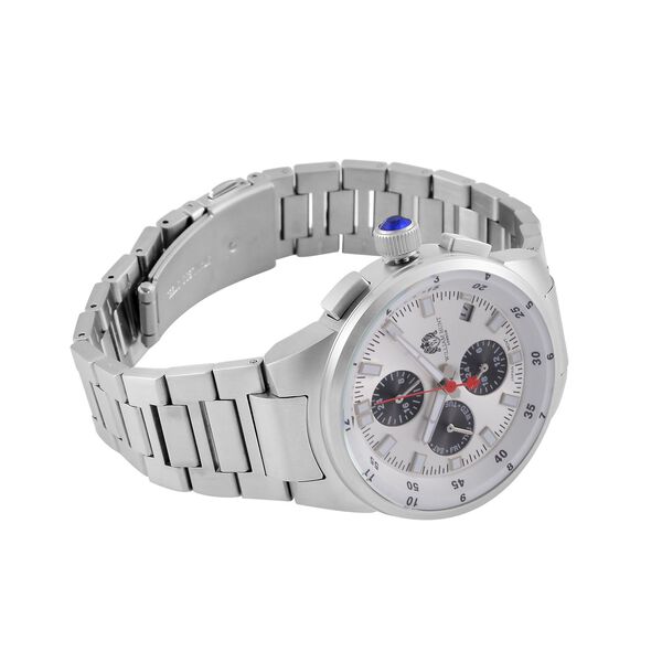 WILLIAM HUNT- Uhr mit japanischem Uhrwerk und Kettenamband, Wei&szlig; image number 5